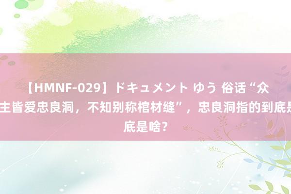 【HMNF-029】ドキュメント ゆう 俗话“众东谈主皆爱忠良洞，不知别称棺材缝”，忠良洞指的到底是啥？