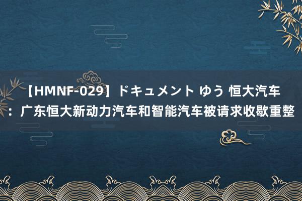 【HMNF-029】ドキュメント ゆう 恒大汽车：广东恒大新动力汽车和智能汽车被请求收歇重整