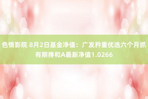 色情影院 8月2日基金净值：广发矜重优选六个月抓有期搀和A最新净值1.0266